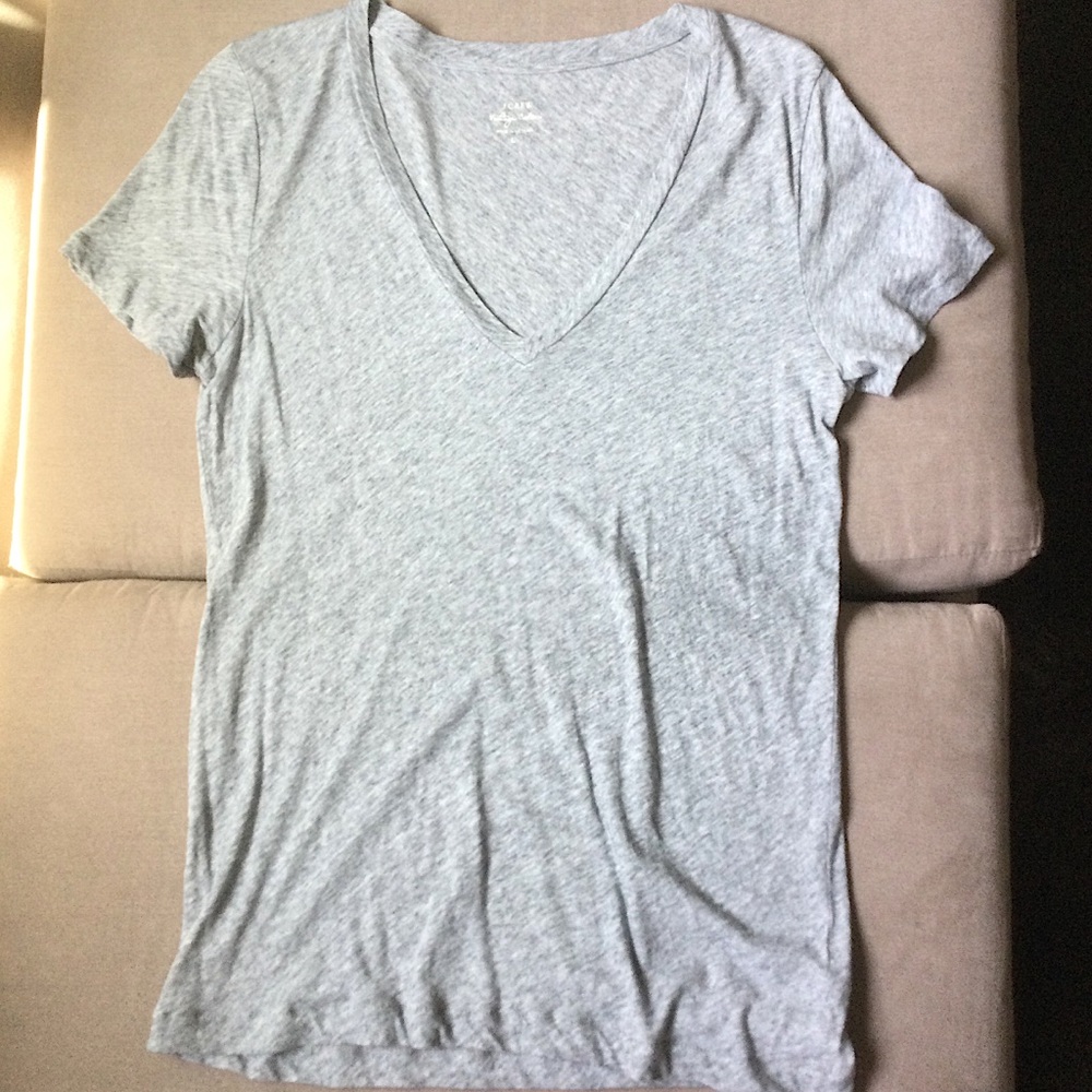 J. Crew Vintage Cotton V Neck - Picture 5 of 8